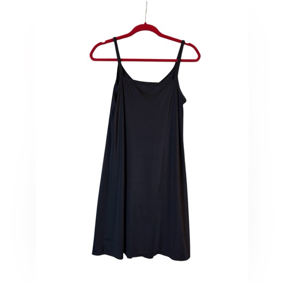 Vanity Fair Black Chemise Sleek Satin Slip - Picture 7 of 8